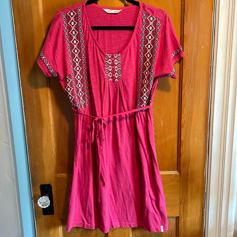 Lightweight embroidered summer dress.